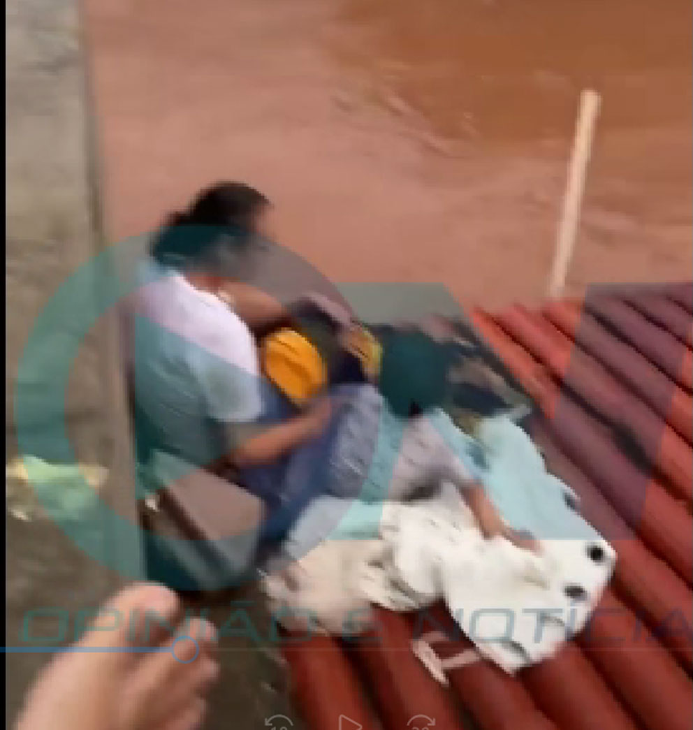 Pai, que mora em Floriano, usou as redes sociais para pedir ajuda para o filho de quatro anos ilhado em Picos, em cima de uma casa.