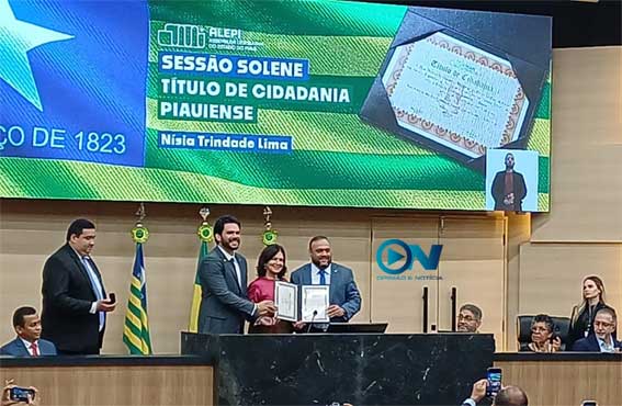 Nísia Trindade recebe título de cidadã piauiense das mãos do deputado Dr. Marcos Vinícius