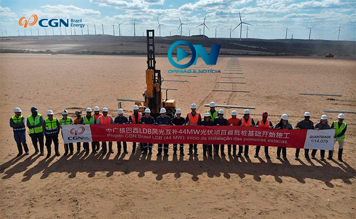 Empresa chinesa CGN dá início à instalação de estacas metálicas em projeto bilionário de energia renovável no Piauí