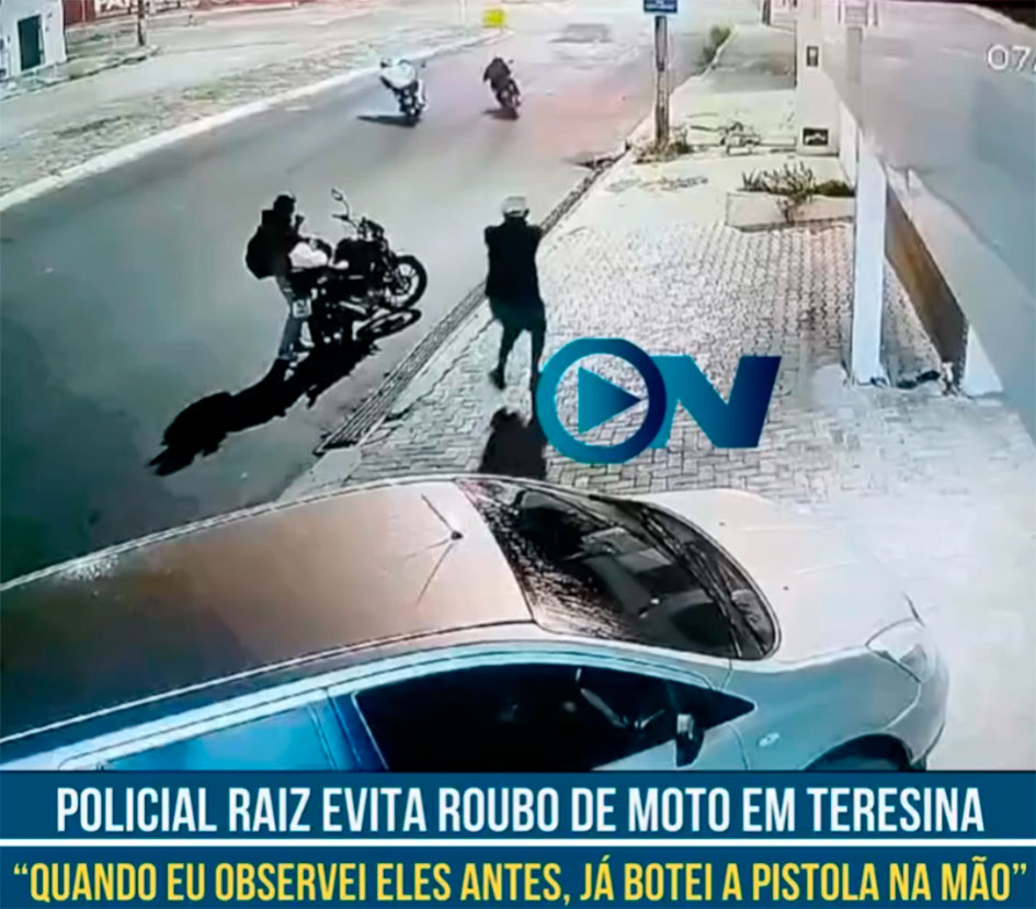 “Encosta, encosta!”: policial raiz reage a bala e impede roubo de moto na subida da ponte Anselmo Dias em Teresina