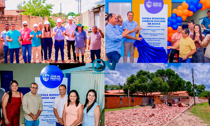 Educação e infraestrutura avançam em José de Freitas com entrega de escolas e 70 mil m² de calçamento