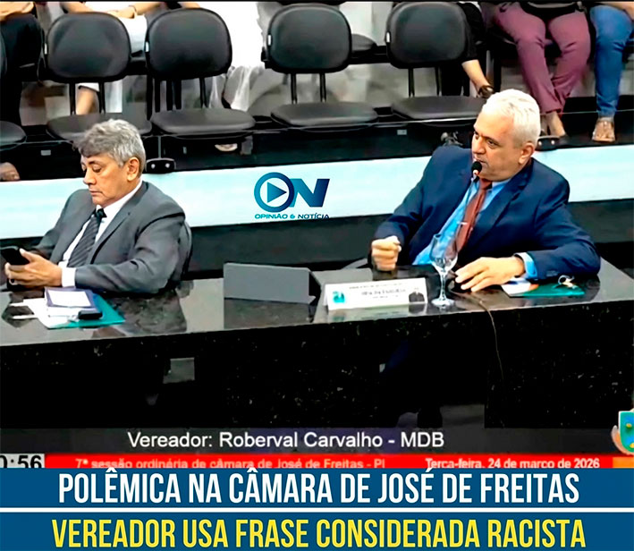 Vereador de José de Freitas usa expressão racista em plenário dias após cidade assinar Plano Juventude Negra Viva